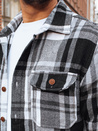 Koszula męska flanelowa w kratę czarno-biała Dstreet DX2675