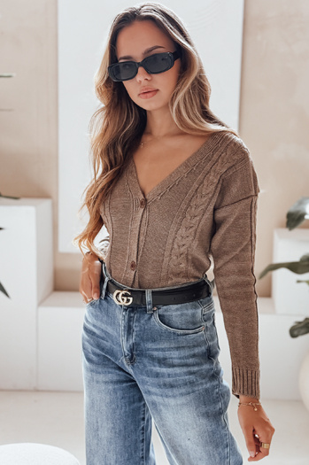 Sweter damski MELANIA czekoladowy Dstreet MY1653