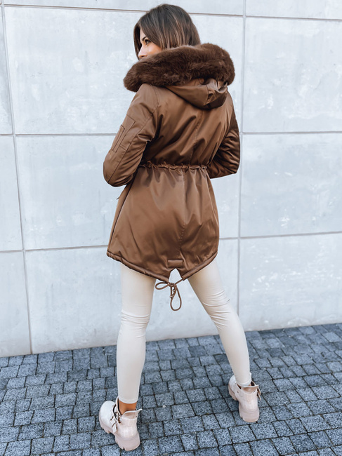 Kurtka zimowa damska parka GODDESS brązowa Dstreet TY3869