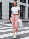 Spodnie damskie dresowe welurowe różowe Dstreet UY2837