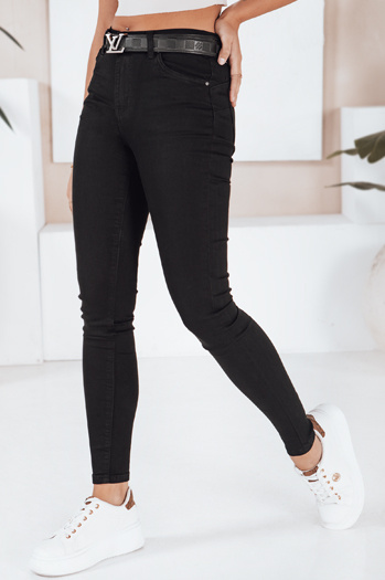 Jeansy damskie push up czarne Dstreet UY2753