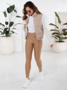 Spodnie damskie legginsy push up kamelowe Dstreet UY2734