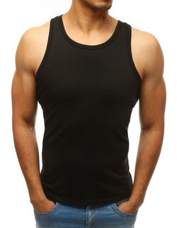 Tank top męski bez nadruku czarny Dstreet RX3495_3