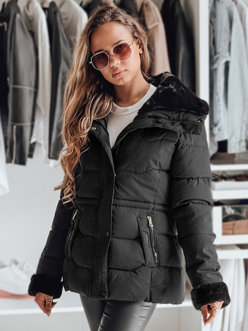 Kurtka damska pikowana WINTERGIRL czarna Dstreet TY4933