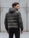 Kurtka męska zimowa pikowana z kapturem szara Dstreet TX5073