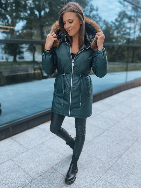 Kurtka zimowa damska parka SANAH ciemnozielona Dstreet TY2889