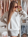 Bluza damska oversize z haftem CHERSOFT szara Dstreet BY1402