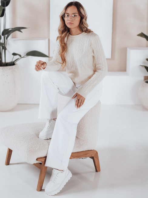 Damski sweter BRAVINA ecru Dstreet MY2527