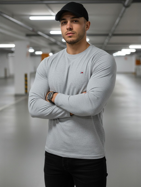 Longsleeve męski szary Dstreet LX0539