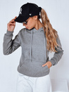 Bluza damska BASIC z kapturem antracytowa BY0172