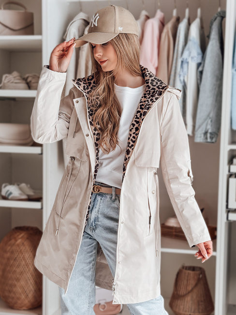 Kurtka przejściowa damska parka FERISSA beżowa Dstreet TY4872