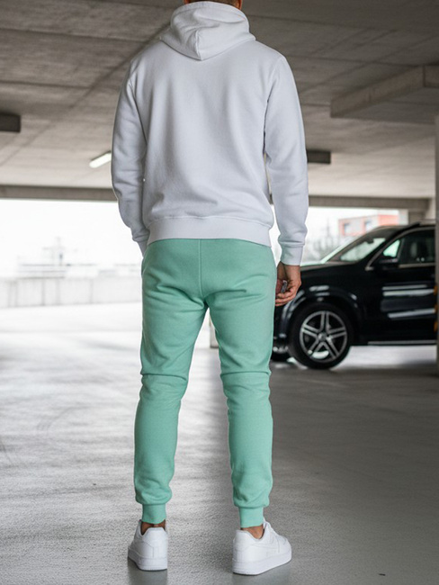 Spodnie męskie dresowe miętowe Dstreet UX3371