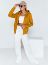 Bluza damska rozpinana z kapturem kamelowa BY0227