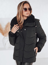 Kurtka damska zimowa WARMMISS pikowana z kapturem czarna Dstreet TY4921