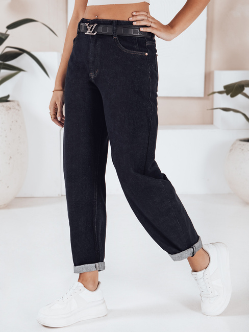 Jeansy damskie balloon fit granatowe Dstreet UY2766