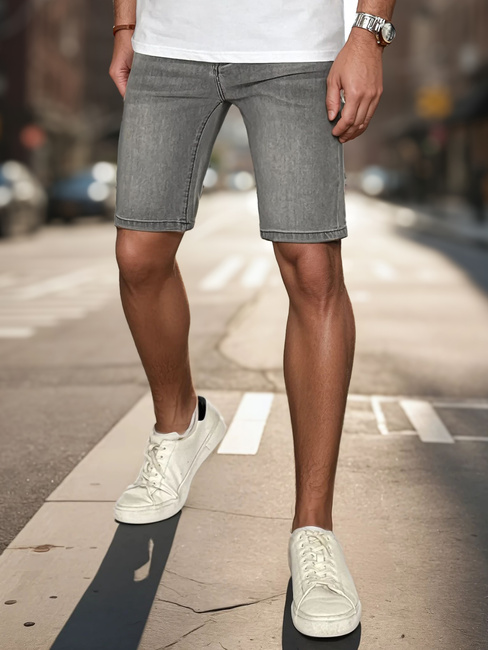 Jeansy męskie krótkie ciemnoszare Dstreet SX2351