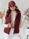 Kamizelka damska pikowana LIKEHUGS bordowa Dstreet TY4976