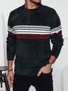 Sweter męski w paski zielony Dstreet WX2280