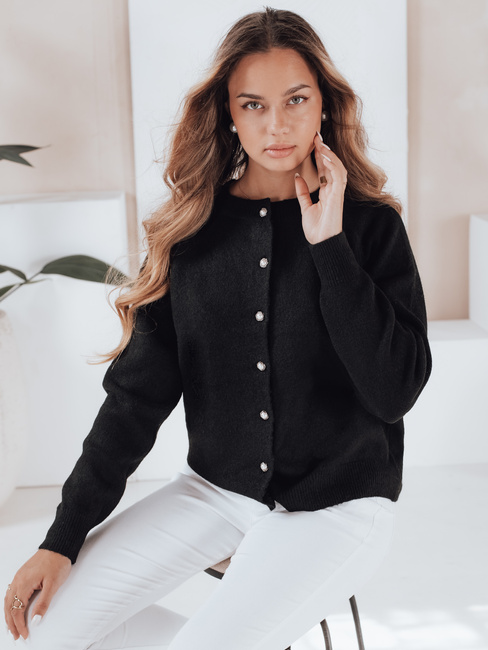 Damski sweter zapinany SELINA czarny Dstreet MY2512