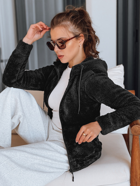 Bluza damska z kapturem czarna Dstreet BY1556