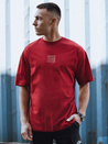 T-shirt męski z nadrukiem bordowy Dstreet RX5522