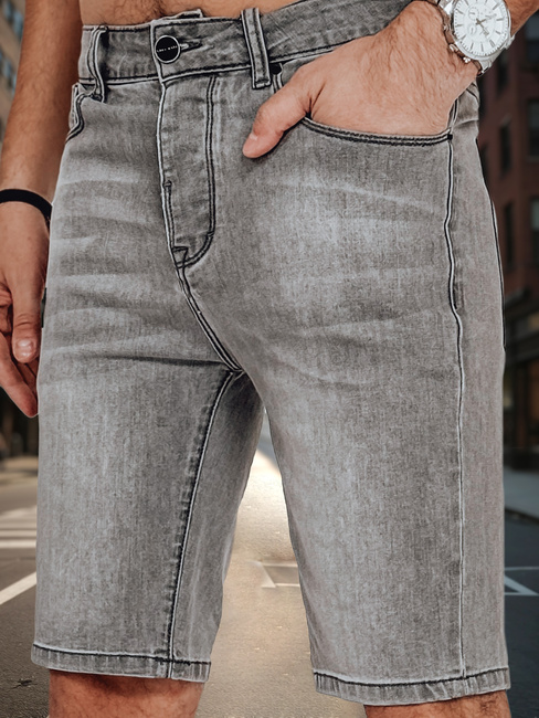 Jeansy męskie krótkie ciemnoszare Dstreet SX2351