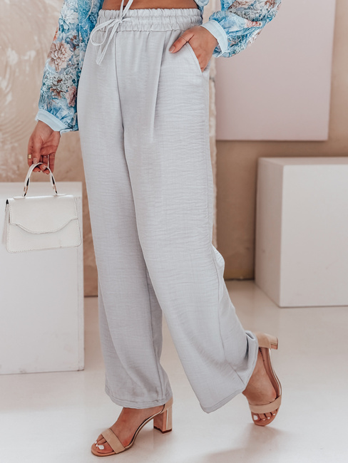 Spodnie damskie wide leg MILLIVIO szare Dstreet UY2664