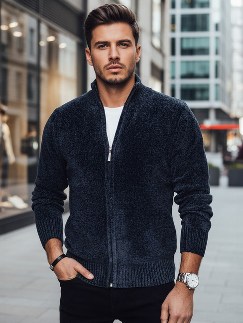 Sweter męski rozpinany granatowy Dstreet WX2227