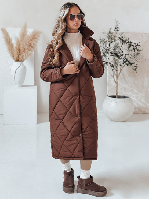 Kurtka damska WARMISSA pikowana brązowa Dstreet TY4917
