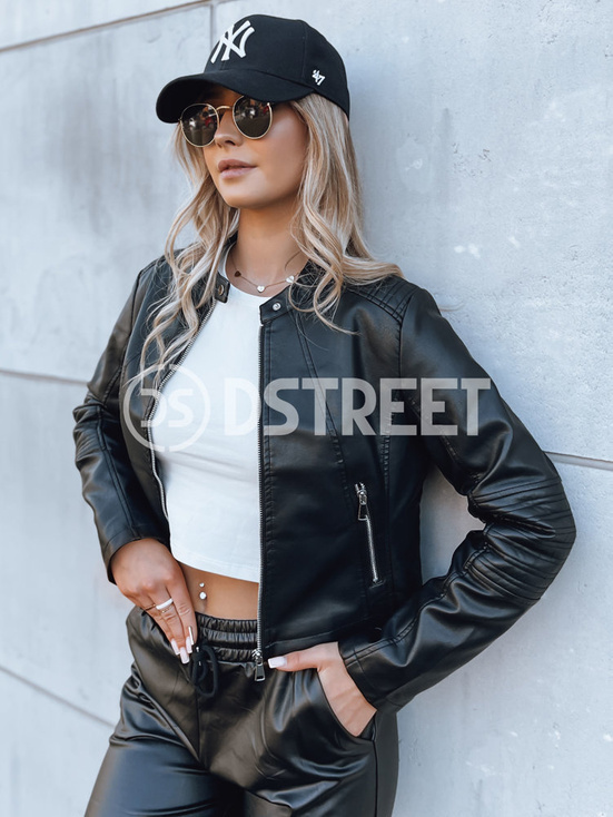 Kurtka damska skórzana CHIC STYLE czarna  Dstreet TY3897