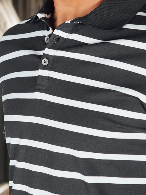 Koszulka męska polo w paski griftowa Dstreet PX0639
