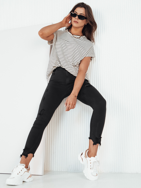 Spodnie damskie jeansowe FAROL czarne Dstreet UY1906