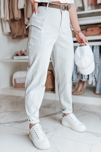 Spodnie damskie baggy GOTRENDI jasnoszare Dstreet UY2529