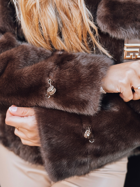 Futerko damskie krótkie brązowe Dstreet TY5241