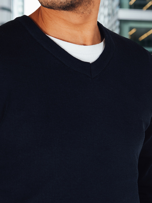Sweter męski w serek granatowy Dstreet WX2315