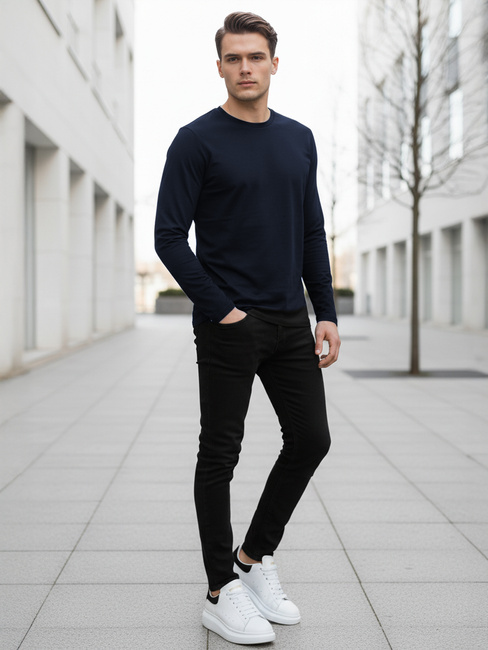 Longsleeve męski granatowy Dstreet LX0580