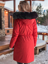 Parka damska zimowa TRENDNEL dwustronna z kapturem czerwona Dstreet TY4588