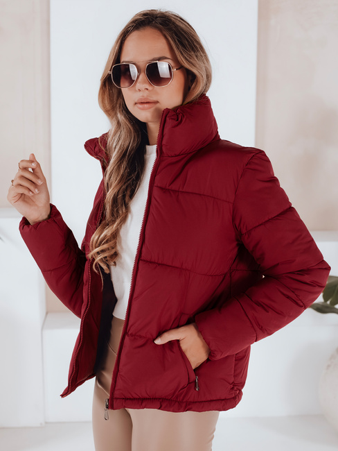 Kurtka damska zimowa pikowana LAROSE bordowa Dstreet TY5218