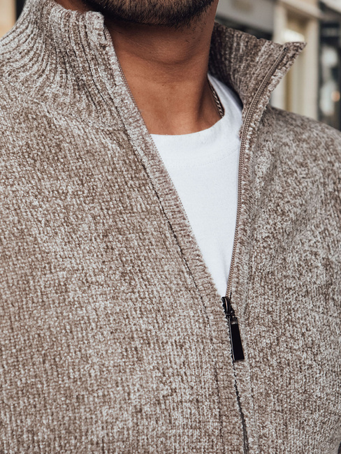Sweter męski rozpinany beżowy Dstreet WX2228