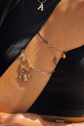 Bransoletka FREE TIME czarna Dstreet LY0095