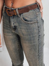 Jeansy damskie skinny z paskiem niebieskie Dstreet UY2810