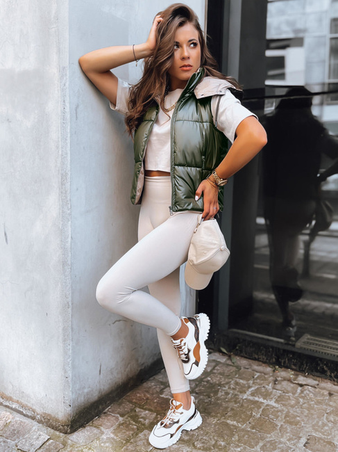 Kamizelka damska pikowana OSHE zielona Dstreet TY3704