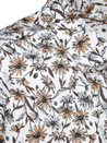 Koszula męska w kwiaty biała Dstreet DX2667
