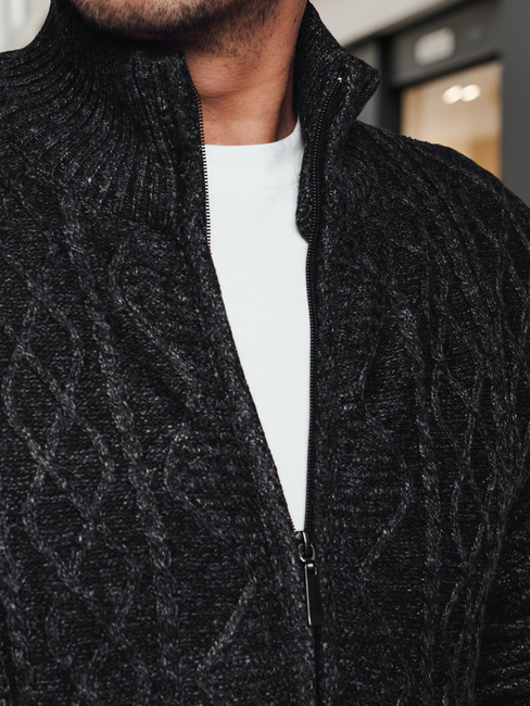 Sweter męski rozpinany ciemnoszary Dstreet WX2252z