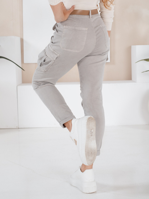 Spodnie damskie cargo CARGOIF szare Dstreet UY2711