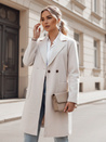 Płaszcz damski oversize LINNORE długi beżowy Dstreet NY0706