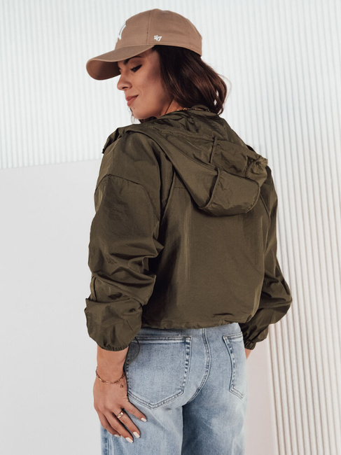 Kurtka przejściowa damska z kapturem ISCAR zielona Dstreet TY4210