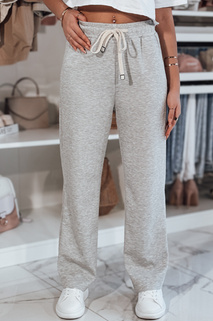 Spodnie damskie dresowe masełko wide leg RELAXON szare Dstreet UY2402