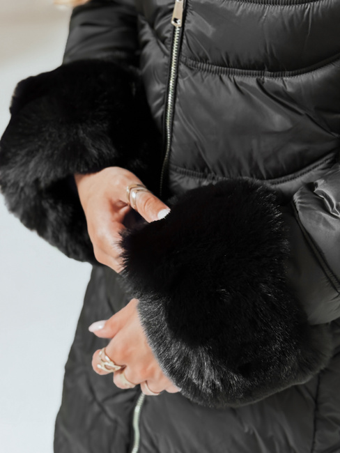 Kurtka zimowa damska pikowana MOON czarna Dstreet TY4051