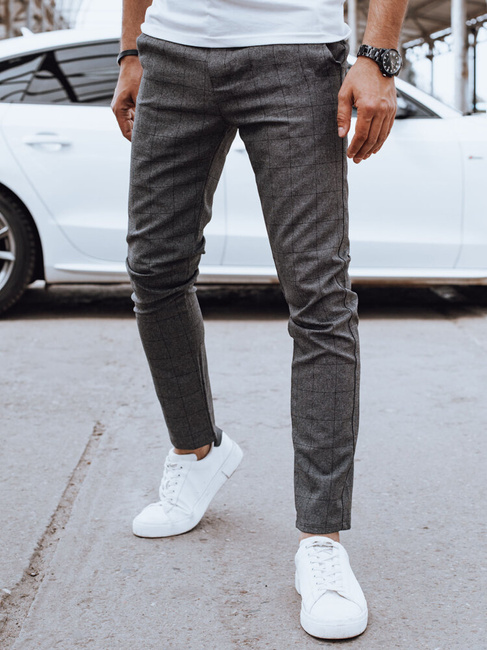 Spodnie męskie casual ciemnoszare Dstreet UX4400